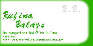 rufina balazs business card